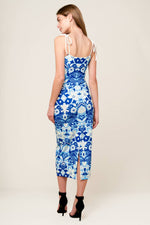 IN THE COUNTRYSIDE WOVEN MIDI DRESS