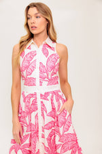 WHISPER IN BLOOM WOVEN MIDI DRESS