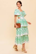 SHE'S A VISION WOVEN MIDI DRESS