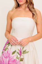 CAUGHT IN THE BREEZE FLORAL WOVEN MAXI DRESS