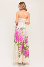 CAUGHT IN THE BREEZE FLORAL WOVEN MAXI DRESS