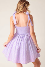 NIGHT TO REMEMBER LAVENDER WOVEN MINI DRESS