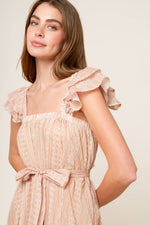 FROLIC THROUGH FIELDS WOVEN MIDI DRESS