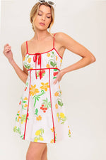 HEART OF GOLD WOVEN MINI DRESS