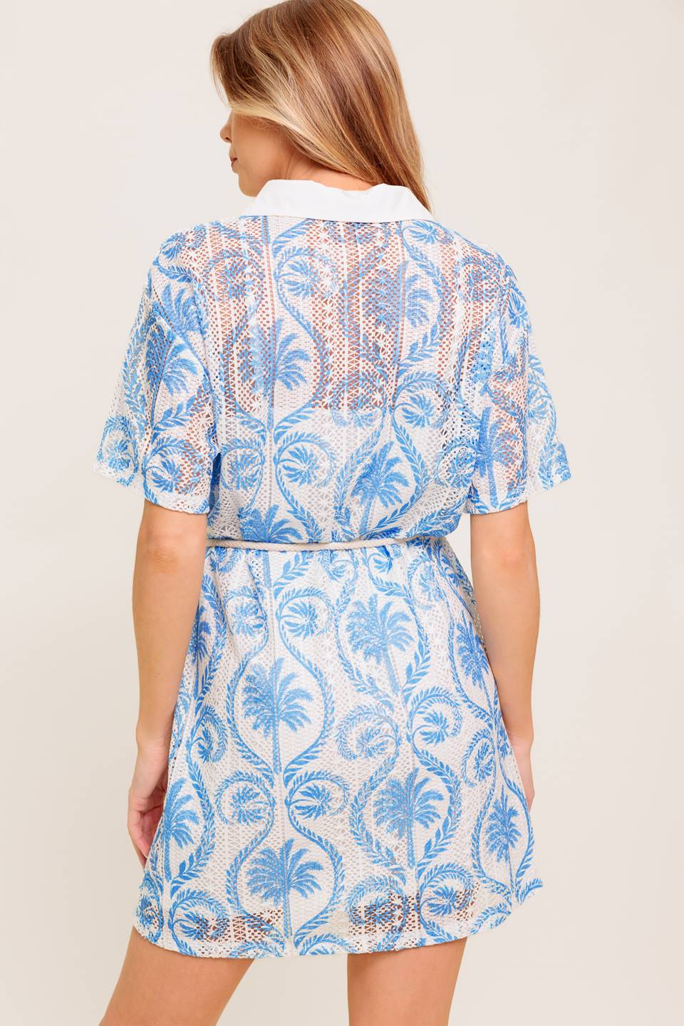 GENTLE SPIRIT WOVEN LACE MINI DRESS