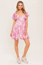 OCEAN WHISPER SKY BLUE WOVEN MINI DRESS