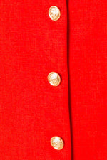 CHASING JOY RED WOVEN MINI DRESS