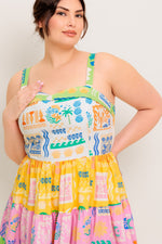 OUT OF OFFICE GREEN WOVEN MINI DRESS