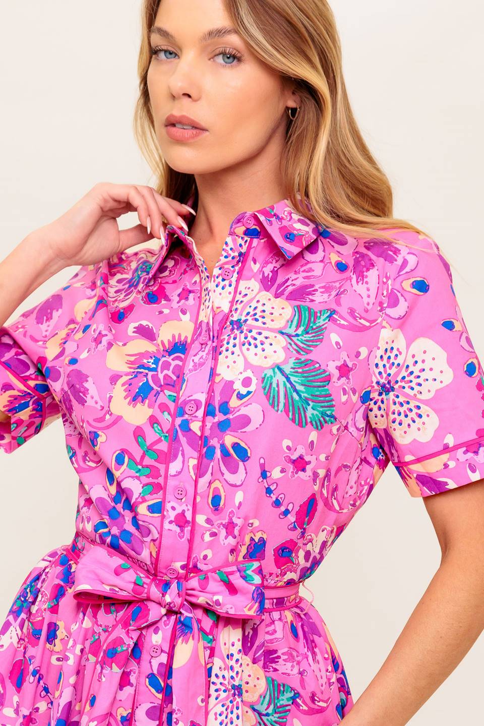 CELESTIAL SKIES WOVEN MIDI DRESS