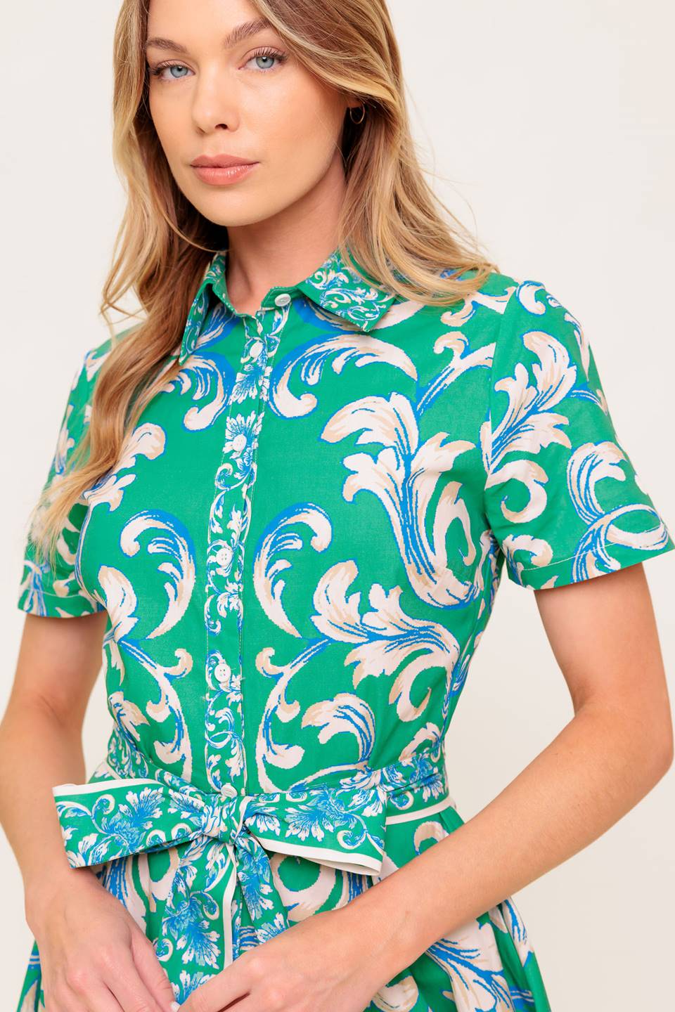 SUMMER BOUQUET WOVEN MIDI DRESS