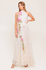 BOTANICAL DREAM WOVEN LACE MAXI DRESS