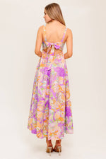 BREEZE SONG PINK WOVEN MIDI DRESS