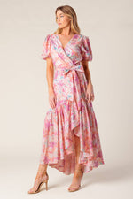 BLESS YOUR HEART CORAL WOVEN MINI DRESS