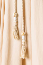 CHAMPAGNE TOAST TAUPE WOVEN MIDI DRESS