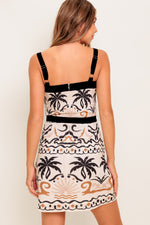 TROPIC NOIR WOVEN MINI DRESS
