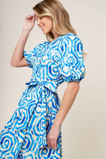 SEASONALLY LOVELY WOVEN MIDI DRESS