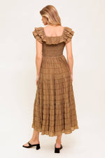 NATURAL BALANCE WOVEN MIDI DRESS