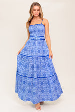 WAVES AND WHIMSY WOVEN MAXI DRESS