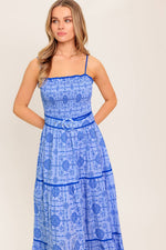 WAVES AND WHIMSY WOVEN MAXI DRESS