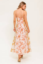 SANDSTONE PETAL WOVEN MIDI DRESS