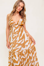 DEW KISS ALMOND WOVEN MAXI DRESS