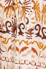 TROPICANA SUNSET WOVEN MIDI DRESS