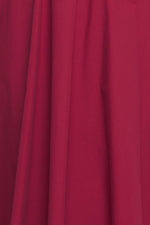 CRIMSON ROMANCE WOVEN MIDI DRESS