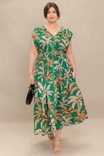 LUSH STILLNESS WOVEN MIDI DRESS