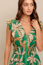 LUSH STILLNESS WOVEN MIDI DRESS