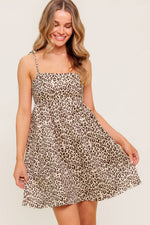 TOO SWEET LEOPARD WOVEN MINI DRESS