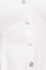 NATURE’S TOUCH WHITE WOVEN MIDI DRESS