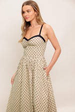 POLKA PASSION WOVEN MAXI DRESS