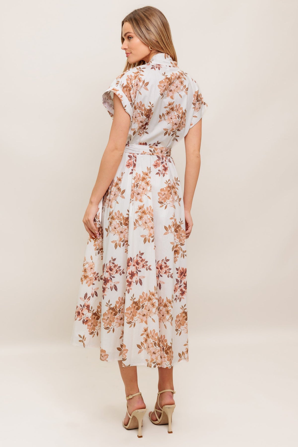 MAPLE GARDEN WOVEN MIDI DRESS