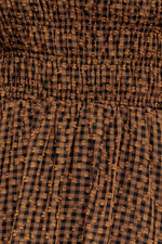 CHECKED DAYDREAM WOVEN MIDI DRESS