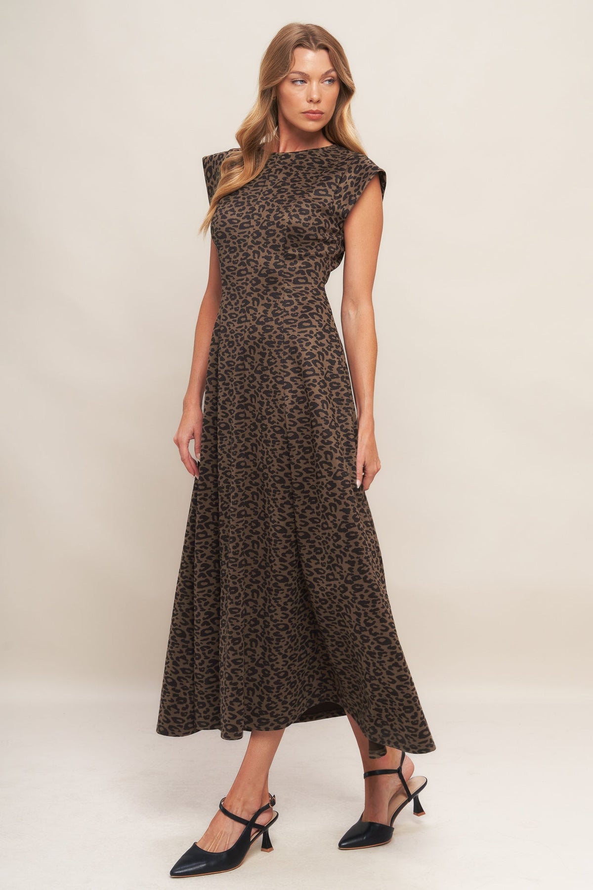 URBAN JUNGLE GLAM SUEDED KNIT MIDI DRESS