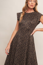 URBAN JUNGLE GLAM SUEDED KNIT MIDI DRESS