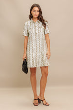 CHIC PYTHON WOVEN MINI DRESS