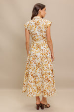 BUTTERCUP KISS WOVEN MIDI DRESS