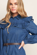 BLUEBIRD COWGIRL DENIM MINI DRESS