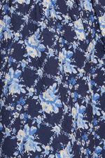 BLUE RENAISSANCE WOVEN MIDI DRESS