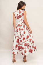 ROMA FLORAL WOVEN MIDI DRESS