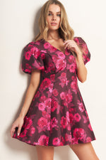 BLOOM RHAPSODY WOVEN MINI DRESS