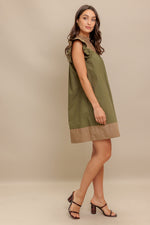 FOREST WHISPER WOVEN MINI DRESS