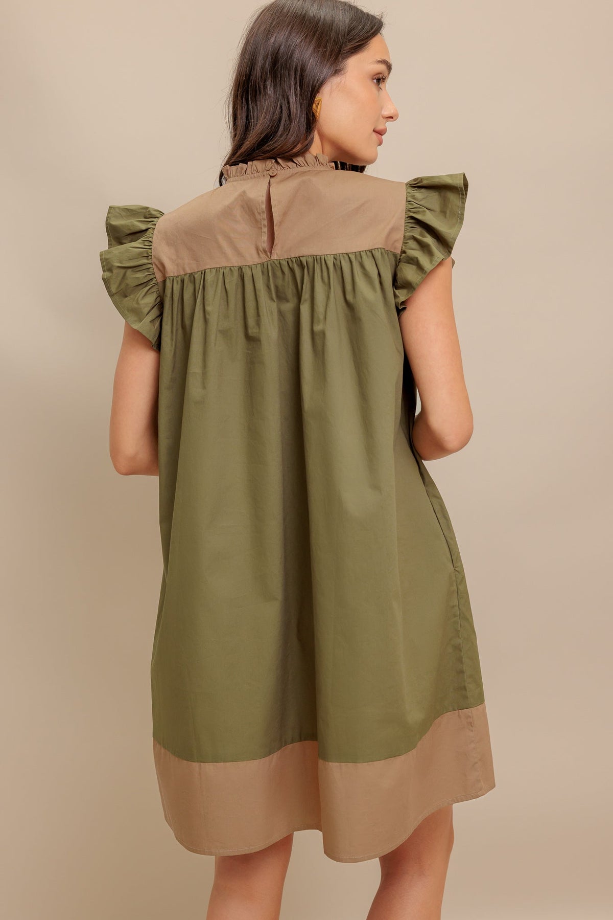 FOREST WHISPER WOVEN MINI DRESS