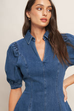 WESTWOOD CHARM DENIM MINI DRESS