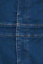 MIDNIGHT DARK INDIGO DENIM MIDI DRESS