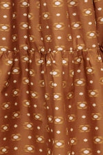 CINNAMON WALTZ WOVEN MIDI DRESS