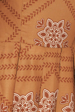 SOUTHWEST SQUARES WOVEN MIDI DRESS