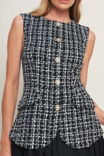 MODERN ICON TWEED WOVEN MINI DRESS