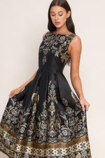BAROQUE SPELL WOVEN MIDI DRESS